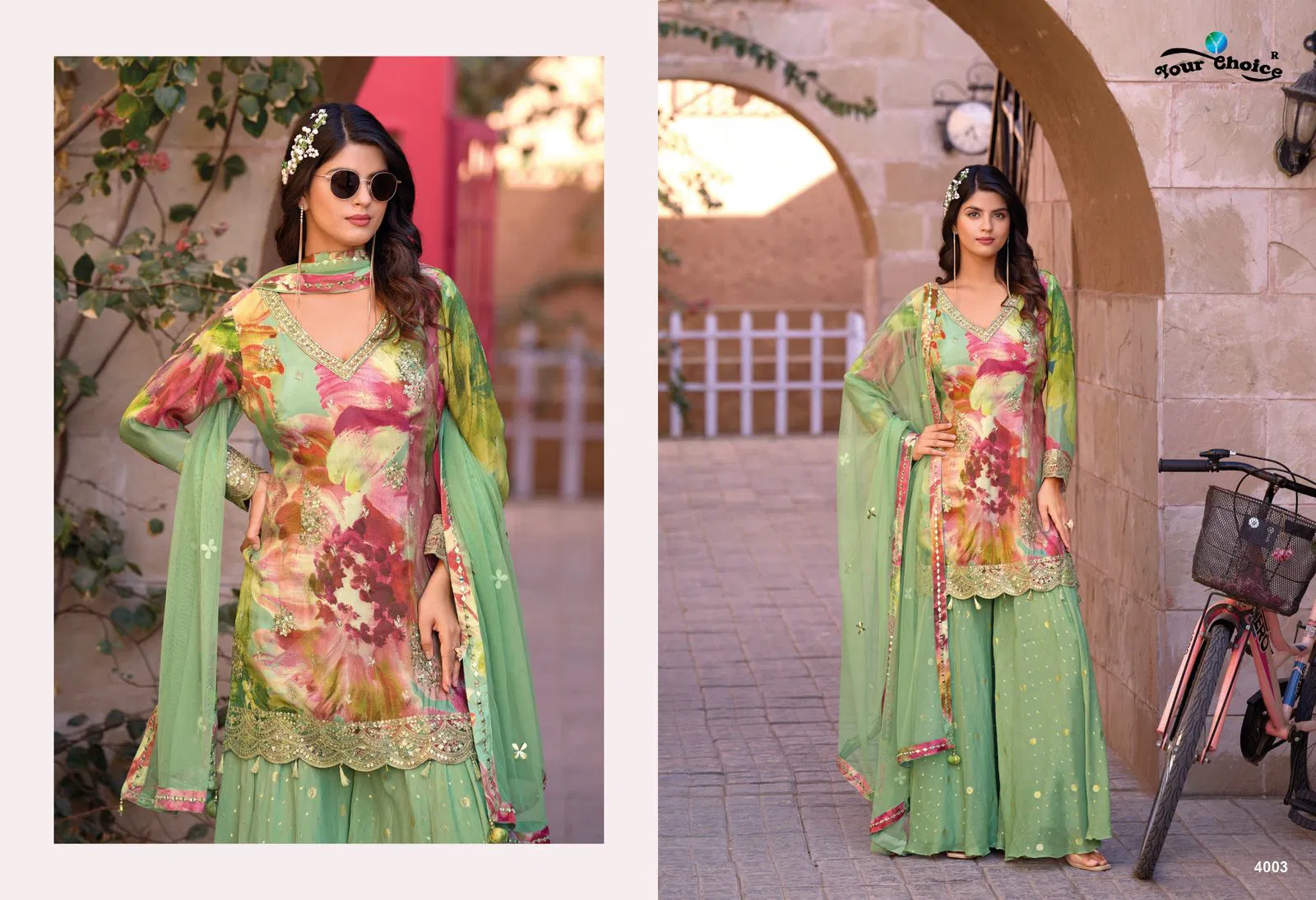 Ginni Vol 4 By Your Choice Designer Chinon Readymade Suits Orders In India